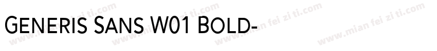 Generis Sans W01 Bold字体转换